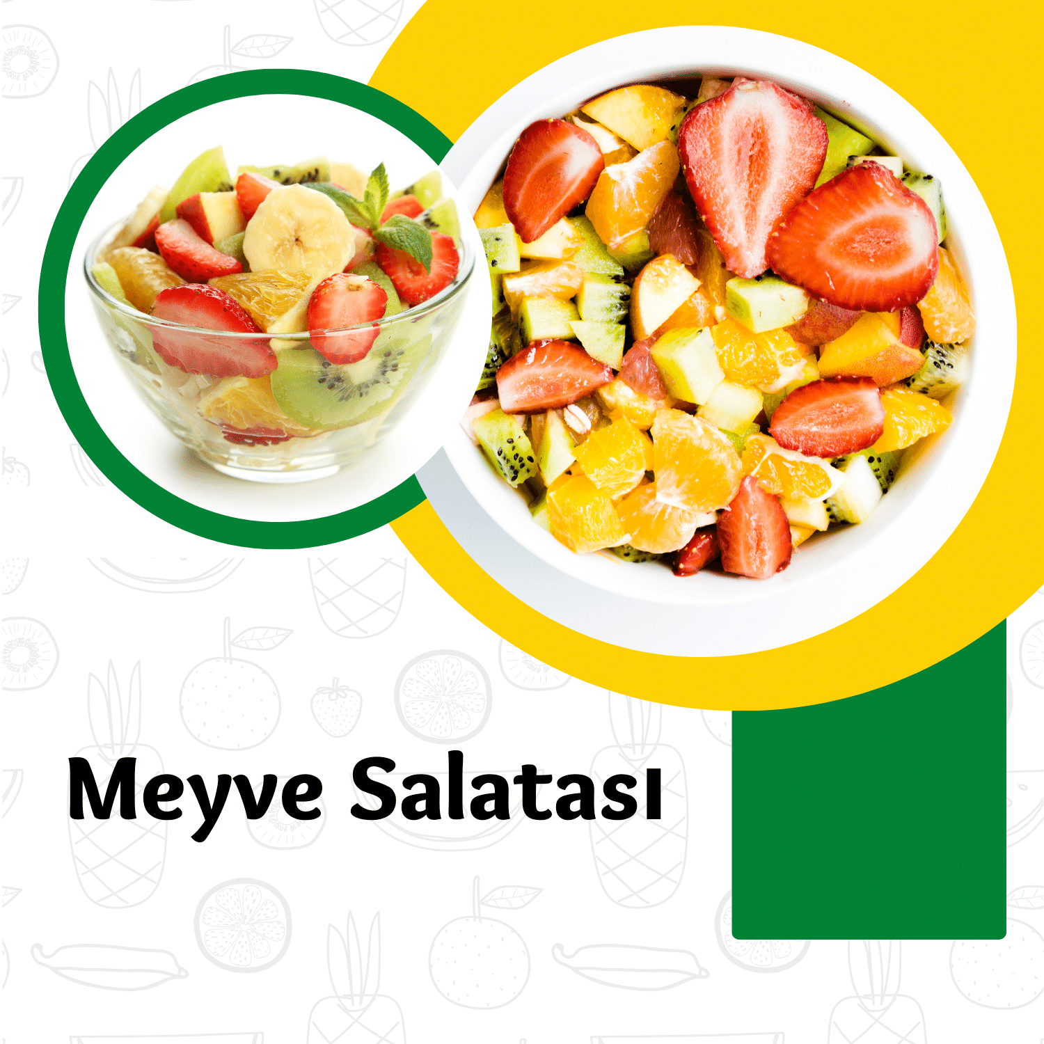 Yoğurtlu Meyve Salatası